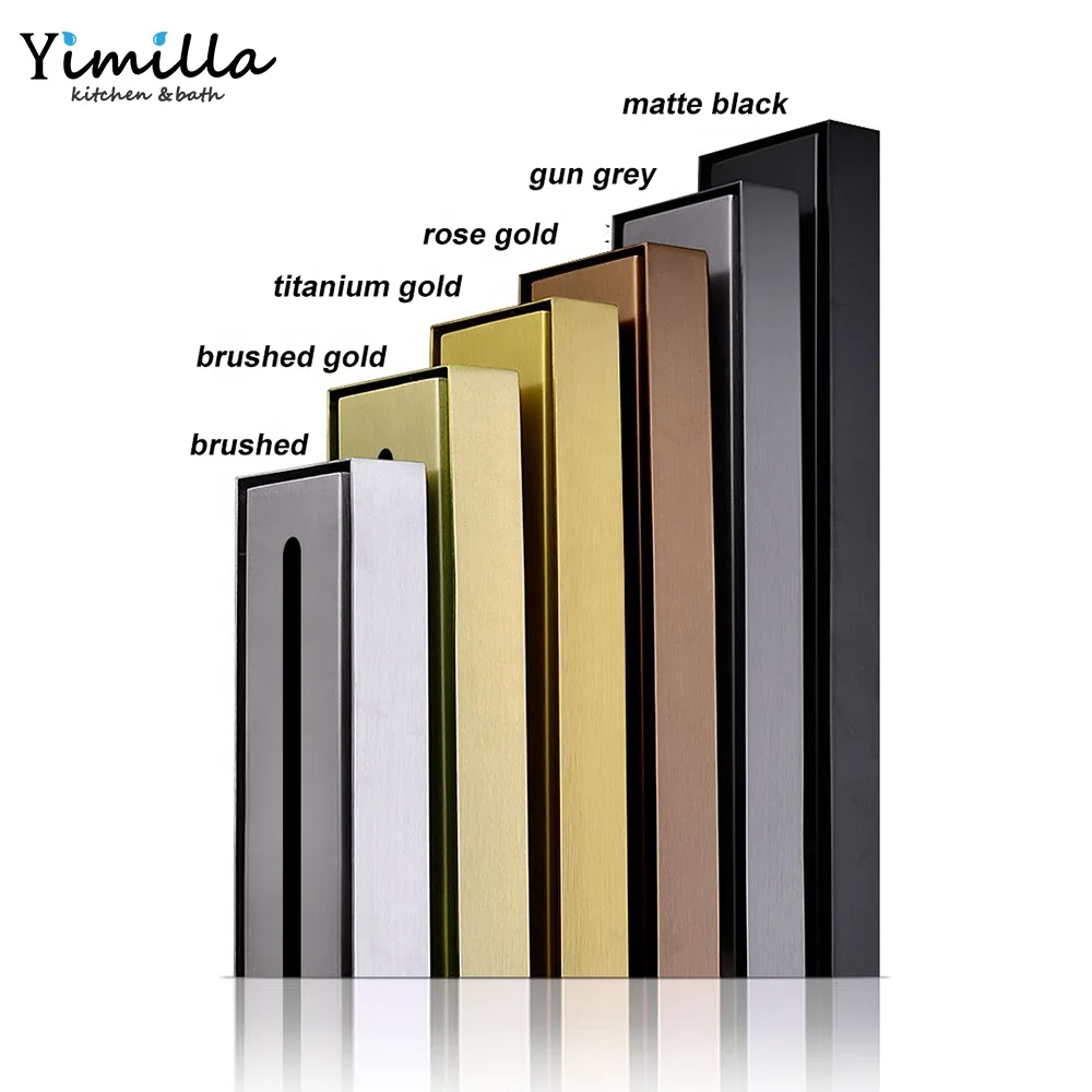 Hot Sale 304 Stainless Steel Shower Floor Drain Anti-odor Conceal Long Square Channel Bathroom Drainer with Strainer