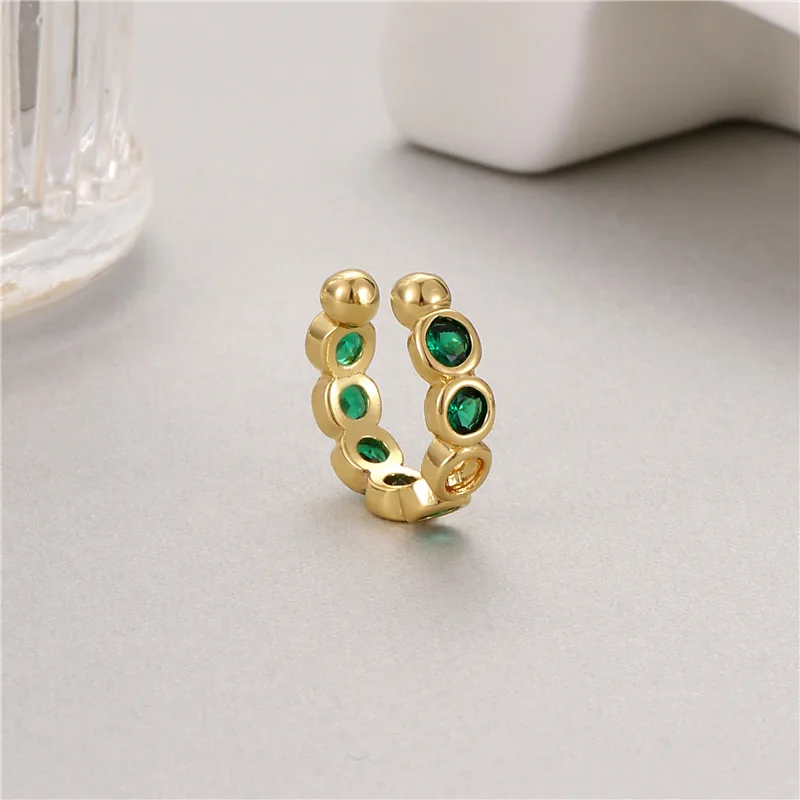 Exquisite ear clip simple temperament retro fashion color female without hole jewelry ear clip
