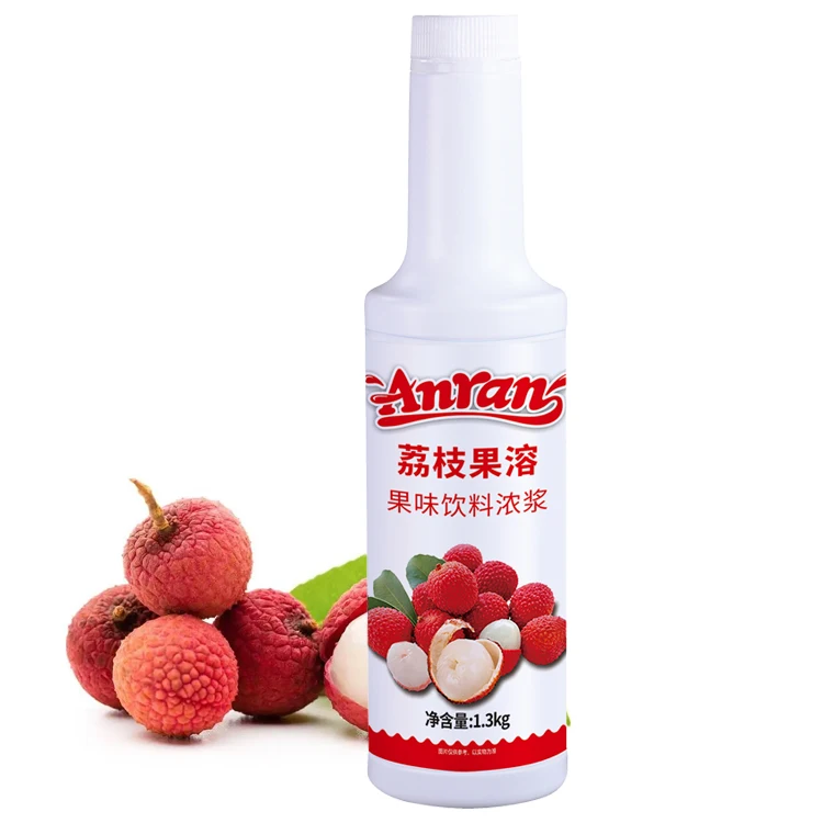 2023 Wholesale Litchi Mango Puree Flavor Syrup Popping Boba For Bubble Tea And Beverage Materials