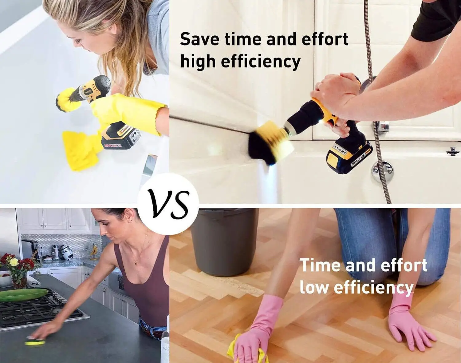 14x All Purpose Cleaning Kit Electric Drill Brush Attachment Set Power Scrubber