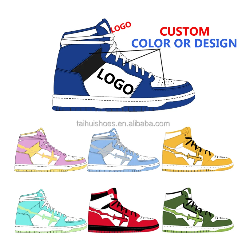 Custom Sneakers Logo Designer Men Casual Fashion Sneakers Hip Hop Sport Running Shoes Custom Basketball Style Shoes For Men