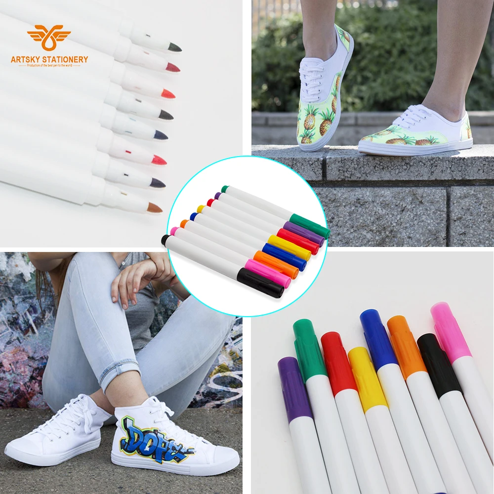 Маркер для текстильной ткани под заказ с логотипом, Перманентный маркер для обуви, футболки и сумочки