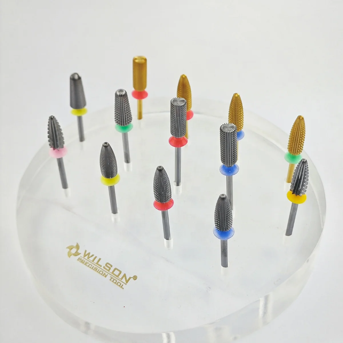 Retail Barrel shape 3 in 1 manicure nail drill bit(R Cut) tungsten carbide hard gel removal nail polish set ceramic nail bit