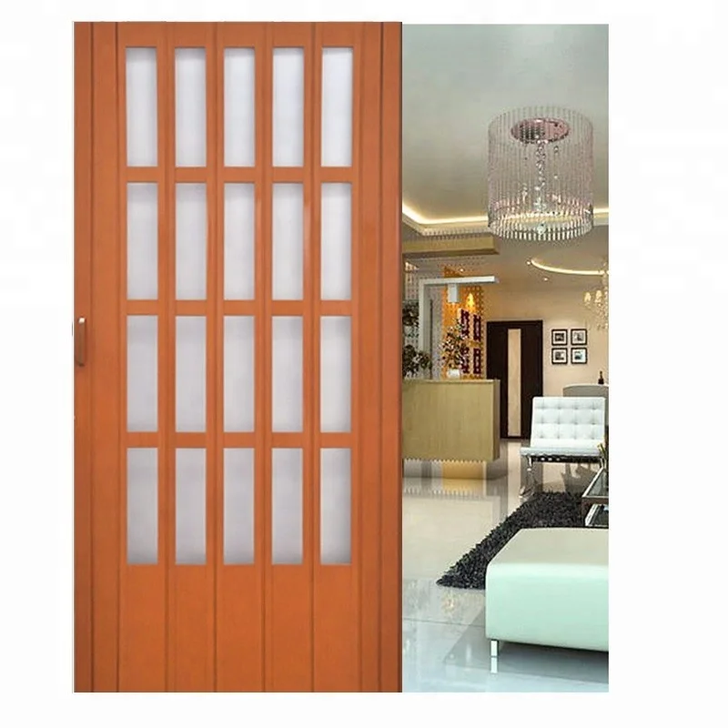 Custom  Reduction Sound Insulation Folding Sliding Pvc  Folding factory price partition wall pvc folding door