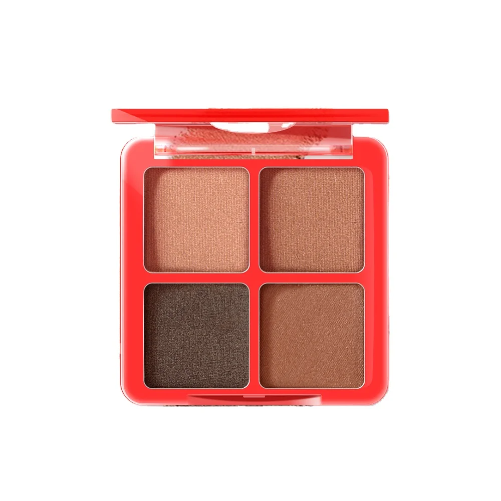 Hot beautydom wholesale Long Lasting Easy Wear glitter cheap eyeshadow 4color eye shadow palette for Beauty Makeup