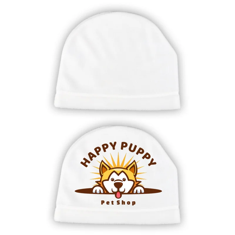 ZELOYAUT Wholesale Cute White sublimation blanks  Hats Personalized Sublimation Blank 100% polyester  70g Pure white hat