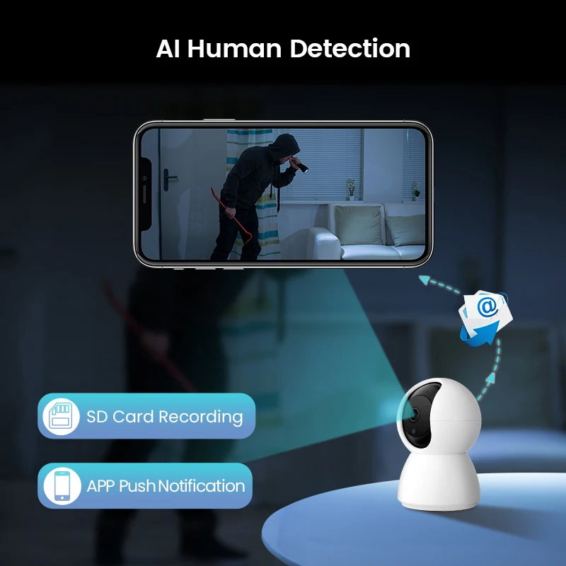 HD tuya smart baby cry detection alarm babyphone automatic infrared night vision video baby monitor with camera and audio