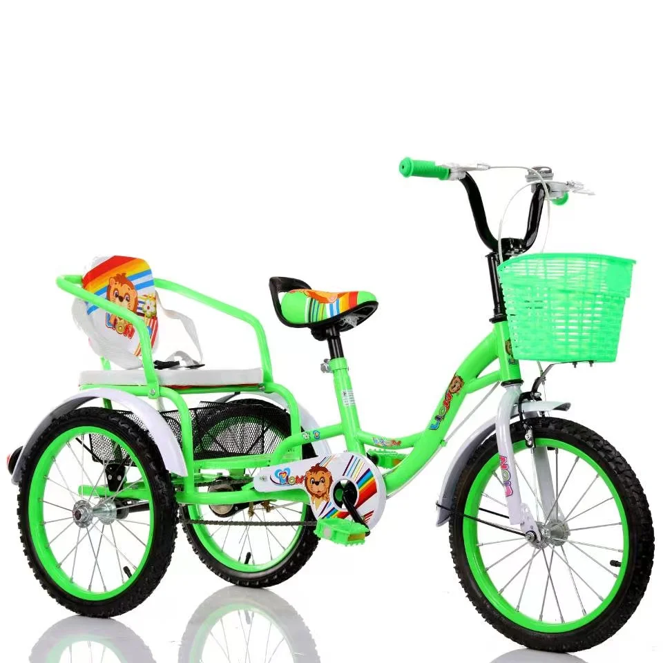 Factory cheap kids double seats children tricycle kids two seat other tricycle  for kids twins  3 wheel bike