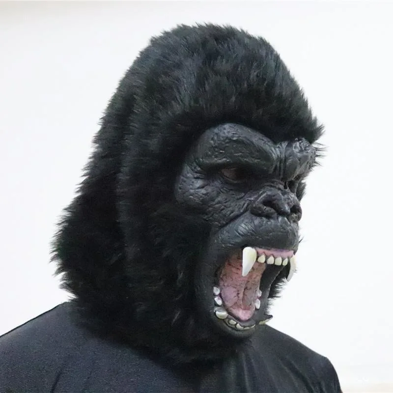 Latex adult animal monkey mask gorilla face mask Full Head Animal Masquerade Cosplay Party Props Rubber Costume Mask