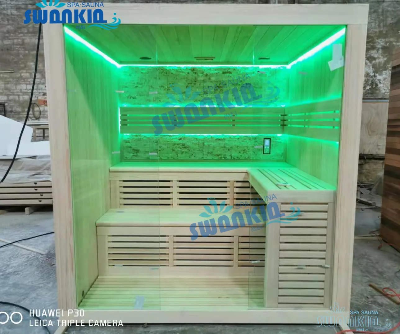 Wholesale Hemlock wood LED light traditional stove 4-6 people dry sauna rooms for sale