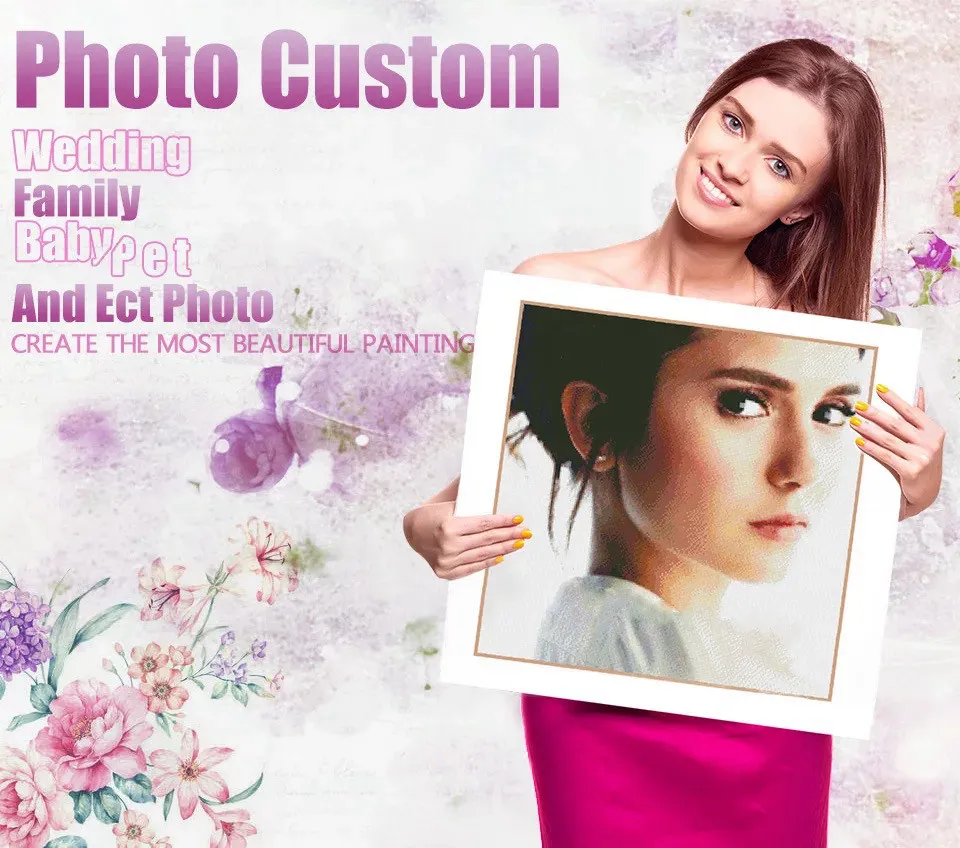 
New 5d Diamond Paintings!private Custom Valentine Family Self Baby Photo Full Diamond Cross Stitch Living Room Decoration Gift 