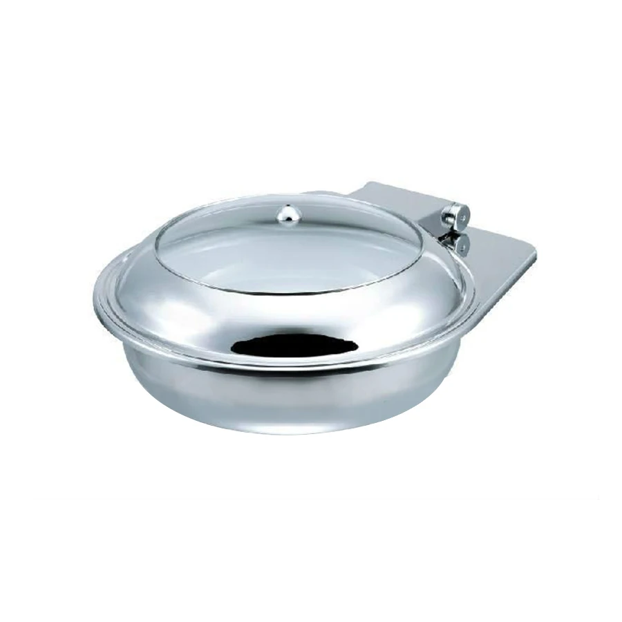 
Buffet Server/Chafing Dish with Stainless Steel Material and Transparent Glass Lid 