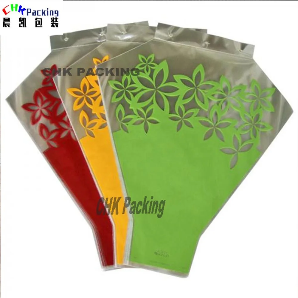 Китайский высококачественный цветочный горшок с принтом пла, рукава для букета/пластиковая упаковка, упаковочные рукава для разрезанных цветов