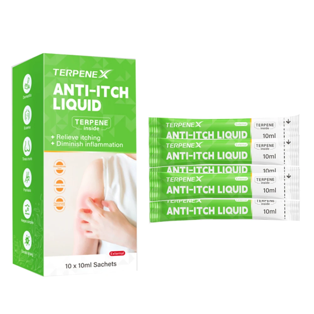 Hot Sales Relieve itching Liquid Herbal Terpenes Anti-Itch Relief Liquid Portable 10ml Stop itching Solution