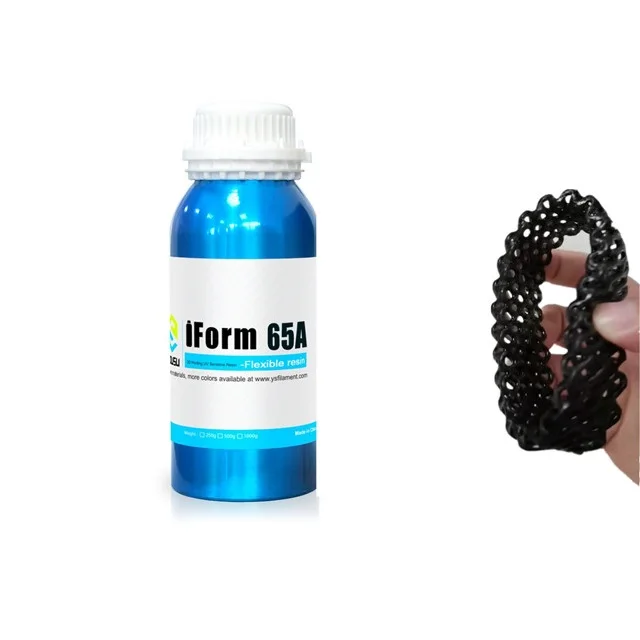 Flexible 3D Printer Resin, 405nm UV-Curing DLP LCD MSLA Resin Rubber Like TPU Like Photopolymer Resin for LCD Printing Black