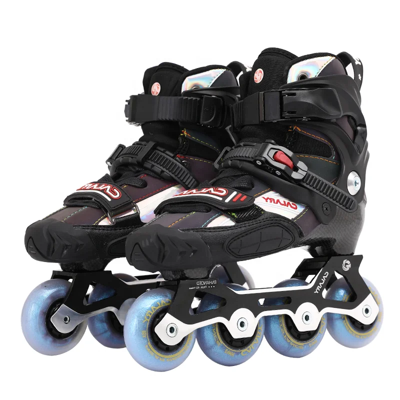 New arrivals China shoe manufacturer  flashing roller four wheel Carbon Fiber Kids Inline Skates
