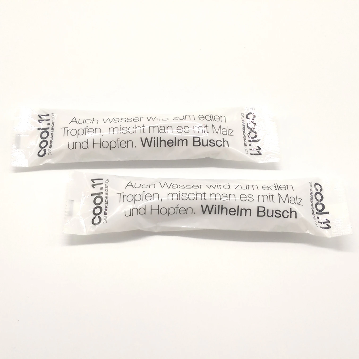 Restaurant disposable rolled wet wipe with logo