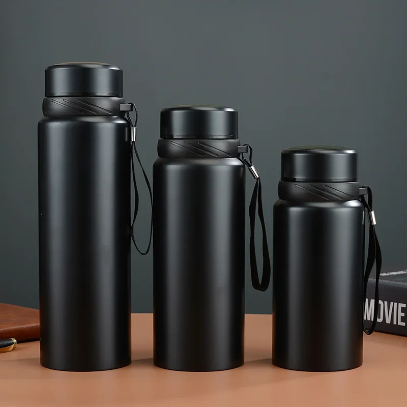 18/8 food grade reusable stainless steel thermos bottle with steel lid can be customized