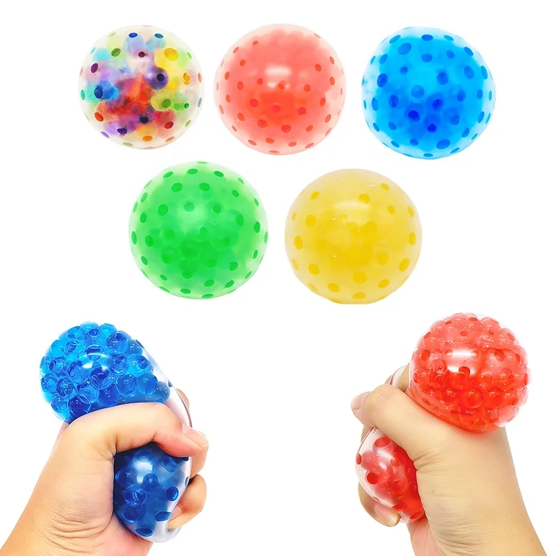 Wholesale High Quality Colorful Squishy Squeeze Water Beads Vent TPR Crystal Ball For Plush Animal Toys