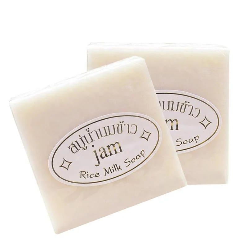 
60g Wholesale Acne Pore Removal Moisturizing Bleaching Body Whitening Soap Natural Handmade Organic Rice Milk Soap  (1600074720345)