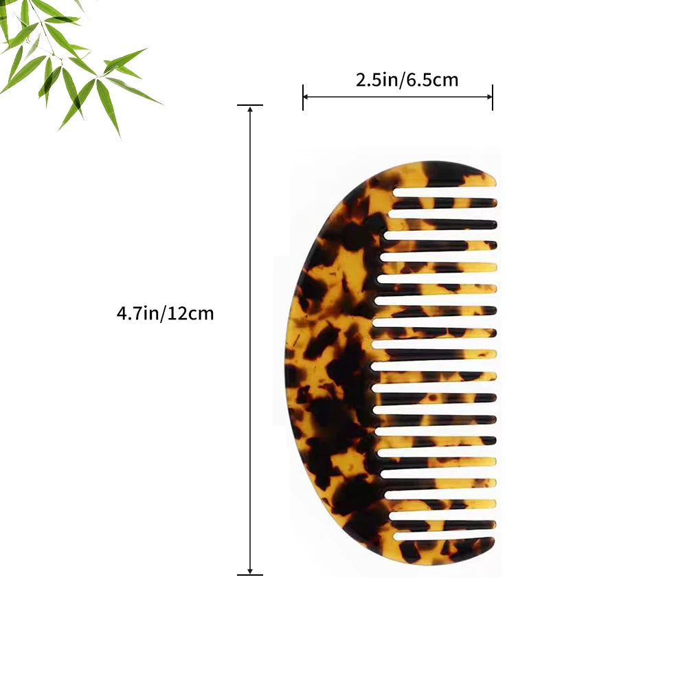 Fashion Cellulose Acetate Hair Comb Personalised Anti-static Wide-tooth Acetic Acid Hair Acrylic Comb Portable Travel Hair Comb