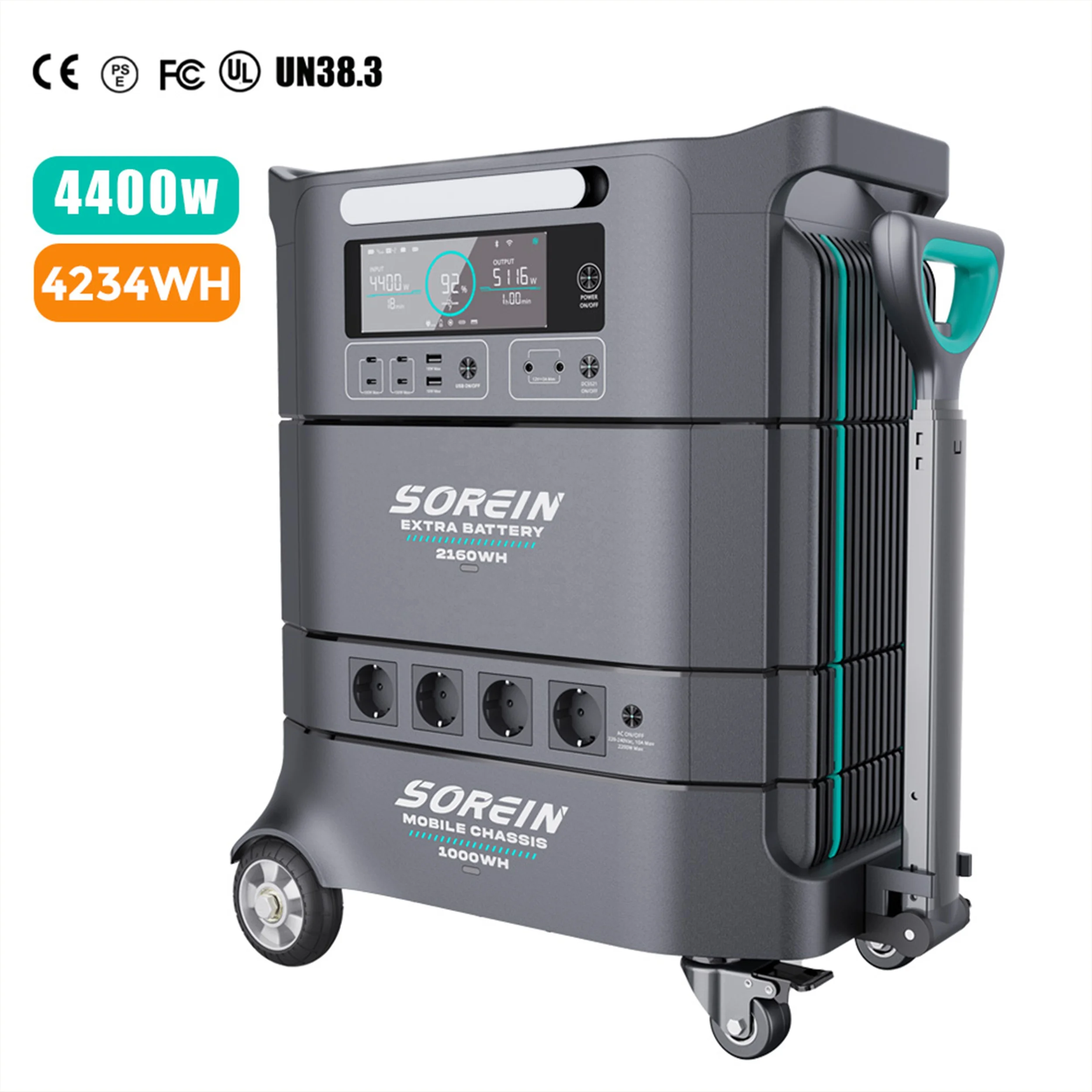 Sorein 4 кВт новый стиль 4500 Вт 4234Wh Lfp в наличии солнечная электростанция все одном портативная промышленная генератор