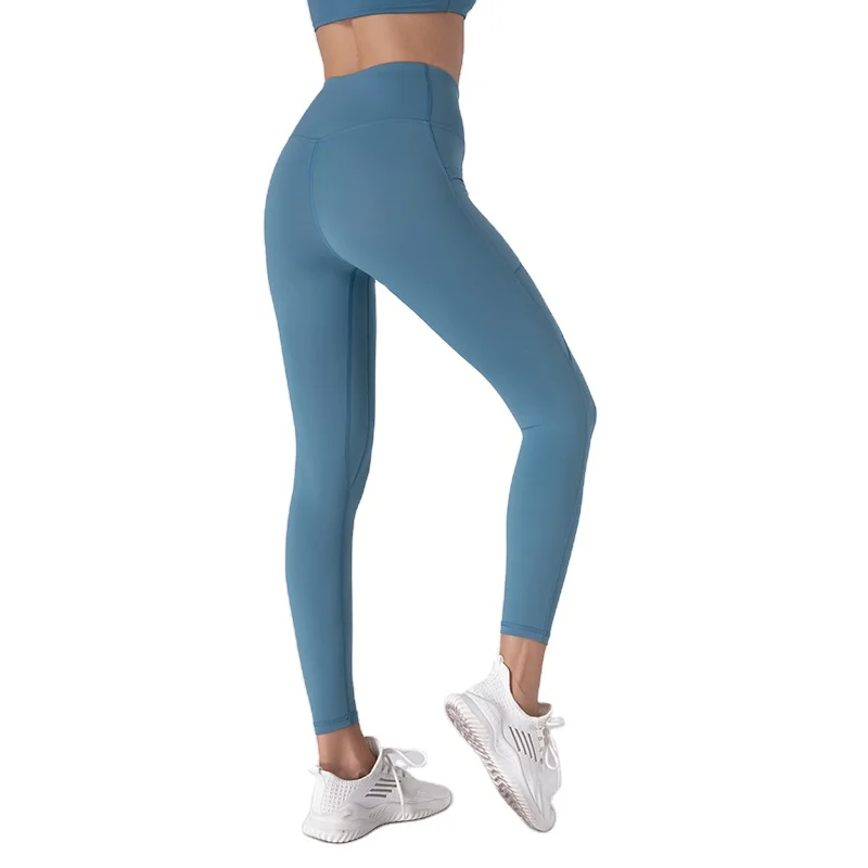 Women Custom Sports Yoga Pants Breathable Fitness Compression Pants Athletic Workout Leggings Pocket