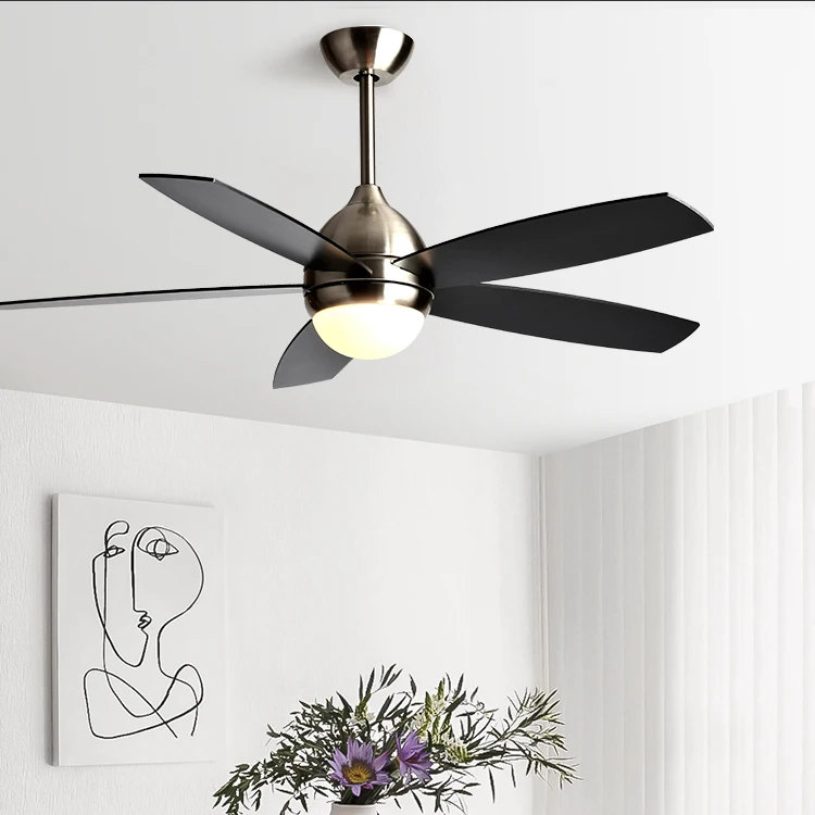 Современный тихий потолочный вентилятор с подсветкой в нордическом стиле, дистанционное управление 42 дюйма, для гостиной, спальни