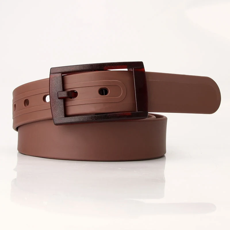 Wholesale Fashion Environmental Colorful Woman Mens Unisex Plastic Buckle Belt