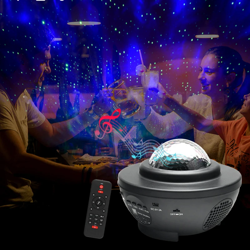 led starry sky projector lamp Music Player Color-changeable Karaoke With Remote Control Directly Charge  led starry night light