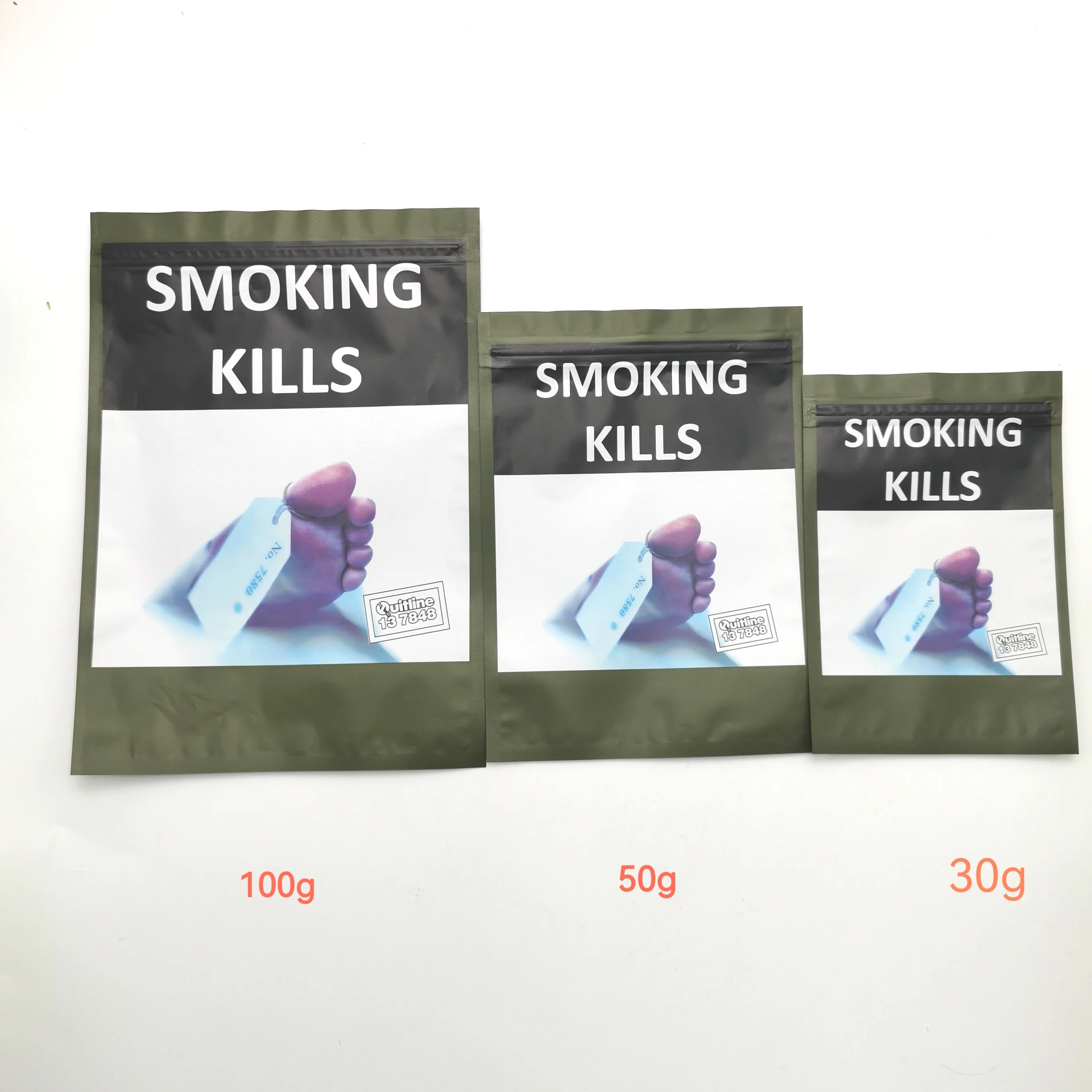 laminated plastic 30g tobacco leaf packaging eco friendly 50g tobacco pouch in stock