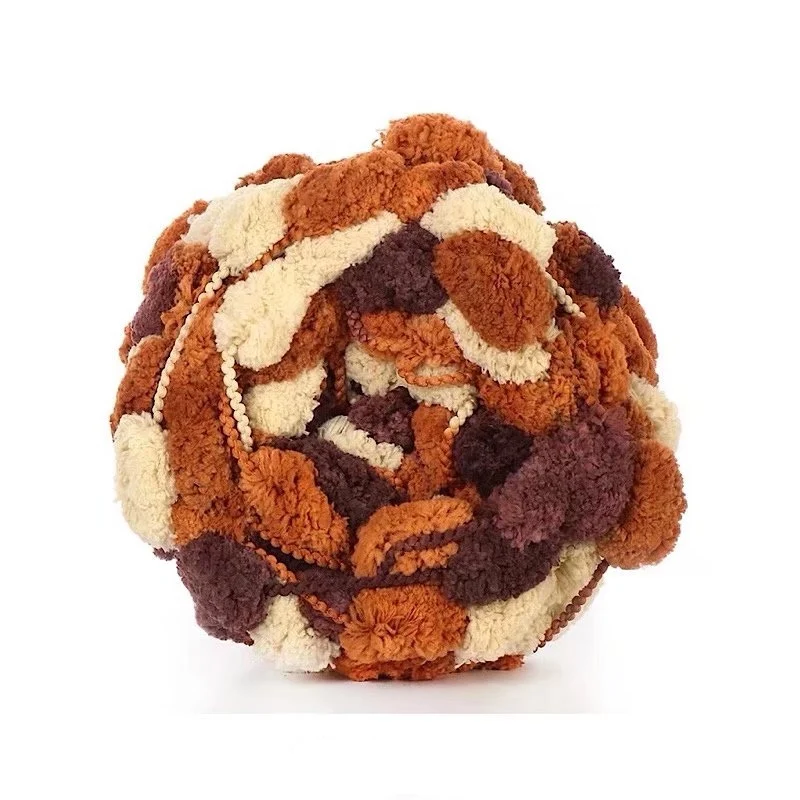 factory customized Colorful Pompom Balls Yarn for Crocheting