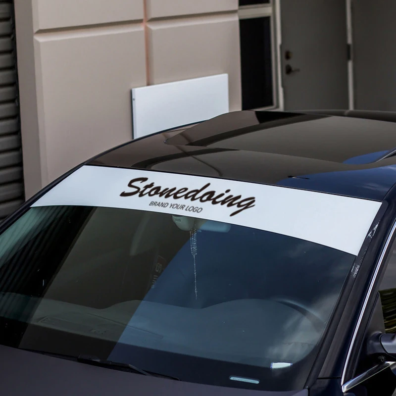 Custom Funny Race Car Bumper Sticker Window Decal Vinyl Windshield Window Banner Decal Car Windscreen Sunstrip Banner Decal