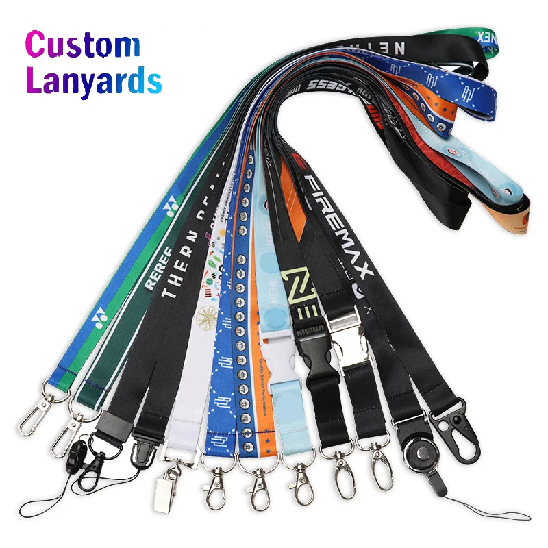 Wholesale Oem Blank Dye Sublimation Polyester Lanyard Custom Logo Personalized Fashion Lanyard