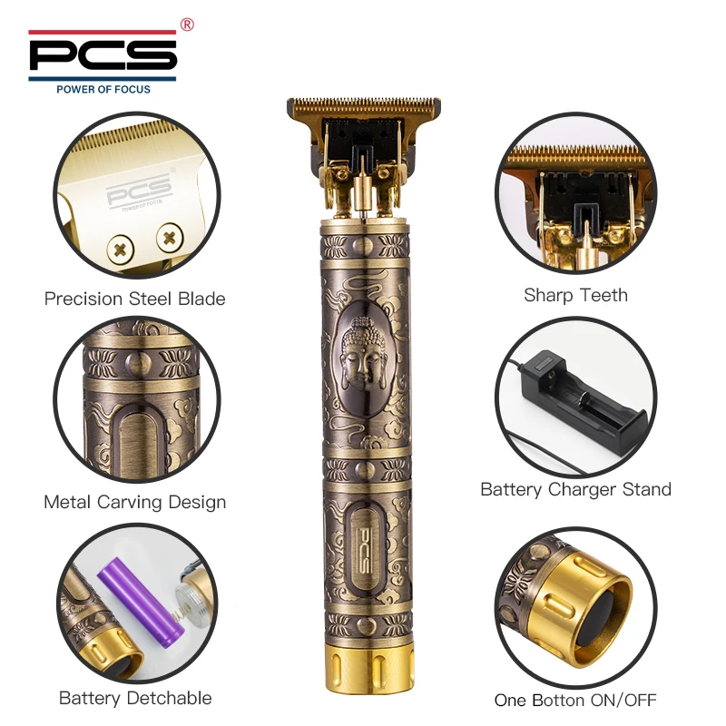 Amazon Zero-режущее лезвие в форме головы Будды для мужчин машинка для стрижки бороды и усов; Стрижка литиевая батарея 2 в 1 Электрический бритья машинки для стрижки волос триммер для волос
