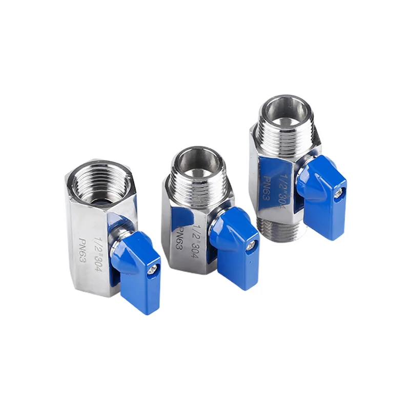 SS304 SS316 мини-шаровой клапан с двойной внутренней наружной резьбой NPT BSPT 1/2 3/4 1 PN63 1000psi высокое давление
