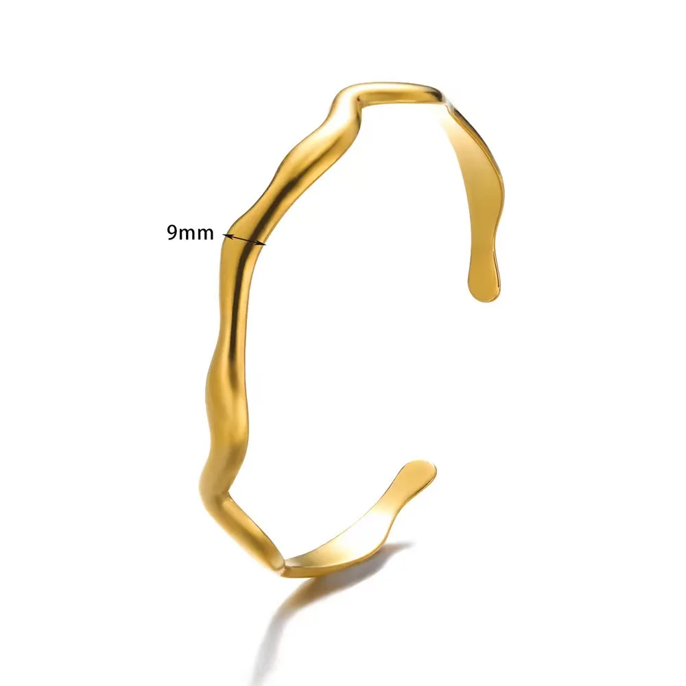 Wholesale Minimalist Jewelry Expandable Stackable Twisted Cable Wire Stainless Steel Cuff Bangle Bracelet