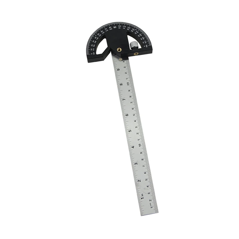 High-Precision Multi-Functional Magnetic Angle Ruler Universal Magnetic Suction Semicircle Marking Steel DIY Woodworking Tool