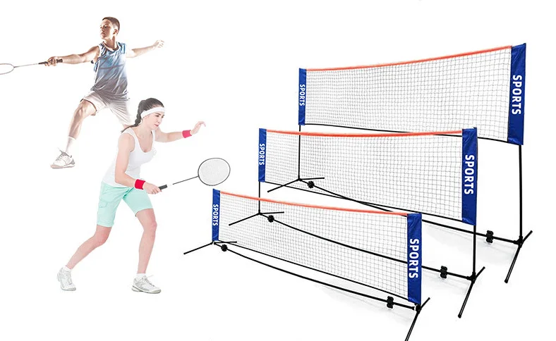 outdoor professional portable badminton nets stand pole
