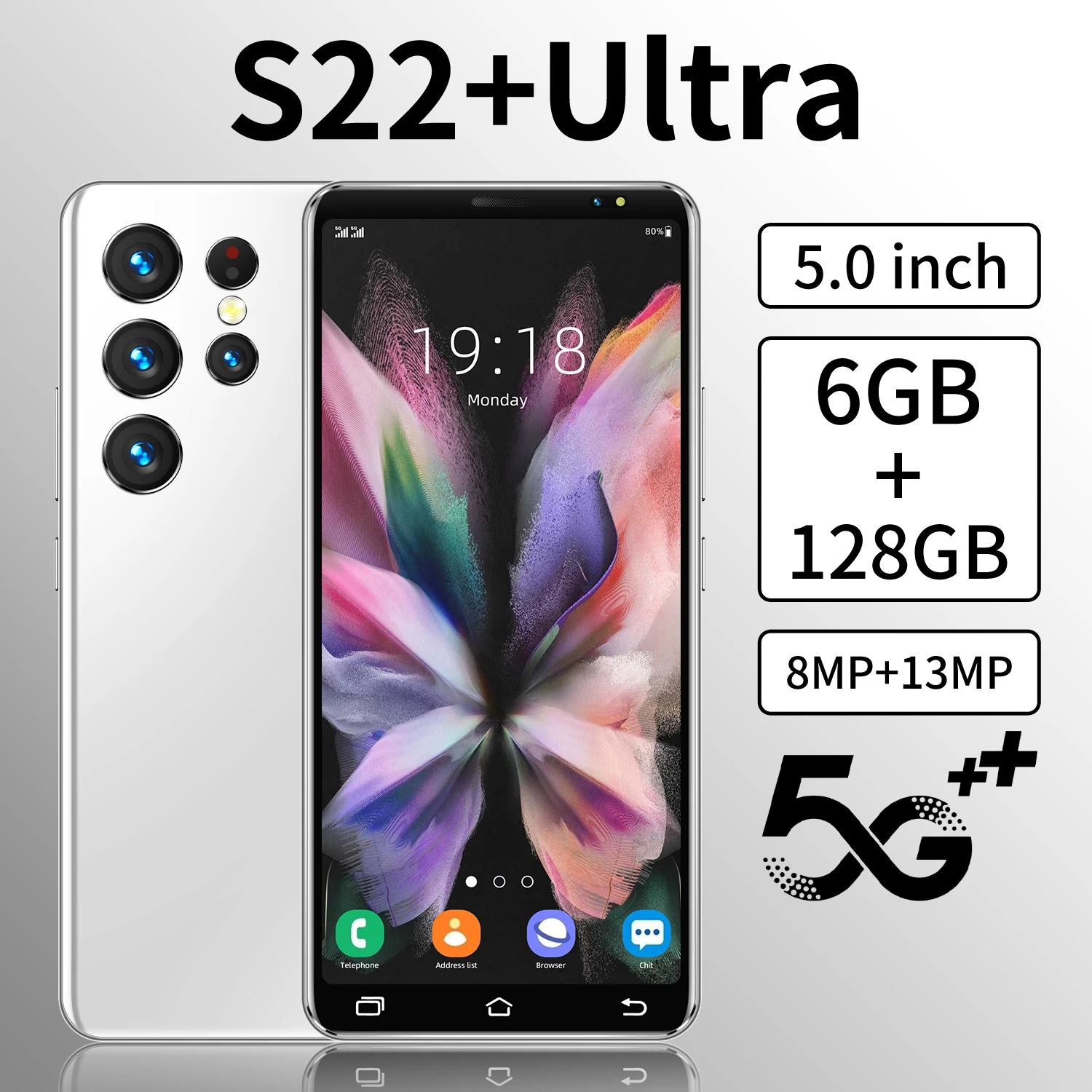 S22 Ultra Smart Android Phone 6800mah 5G Dual SIM Dual Standby Unlocked Smartphone