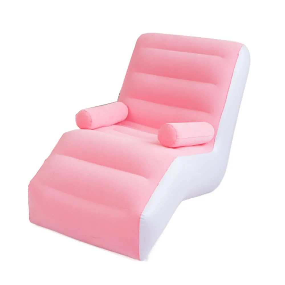 Factory Relaxing Inflatable Lazy Sofa Foldable Lounge Chair Flocking Sofa for Home Office Bedroom Balcony Garden Patio
