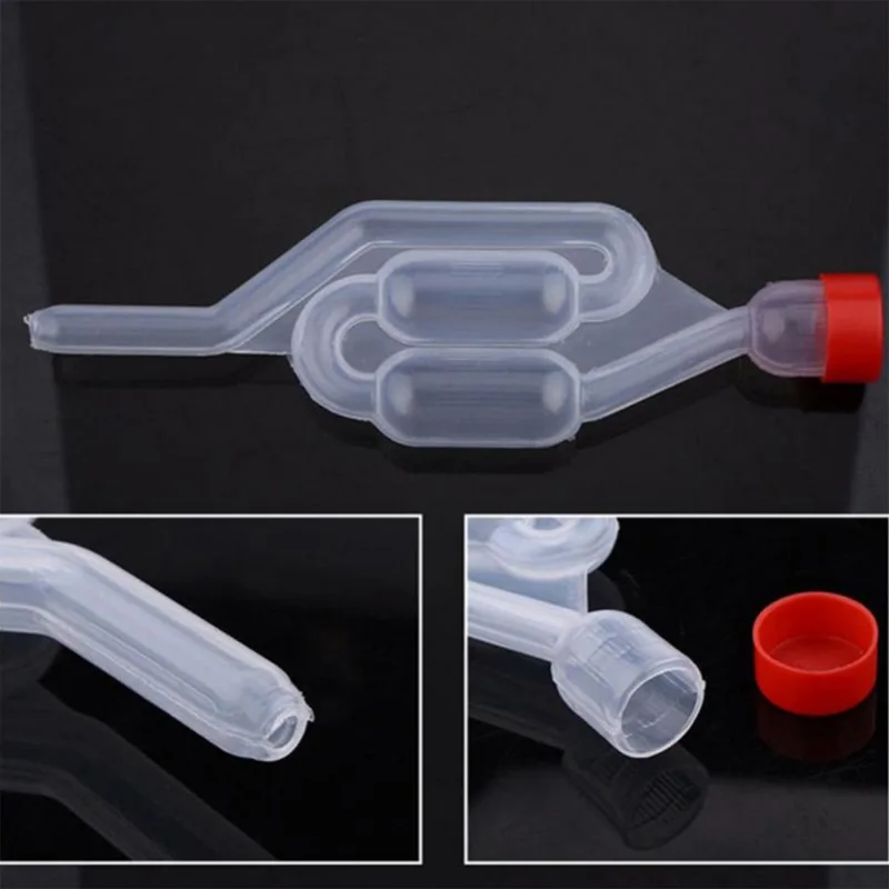 Twin Bubble Airlock for Fermenting Wine and Beer Making BPA-Free Cylinder Airlock Used for Brewing Wine, Beer, Pickles