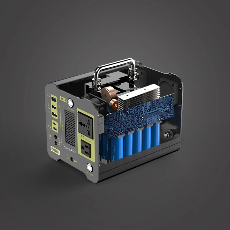  Портативная электростанция 500 Вт портативная батарея 110 В 220 AC DC солнечная для использования вне помещений PD Тип C