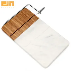High Quality Bamboo Slicing Board Cheese Board with Wire Slicer
