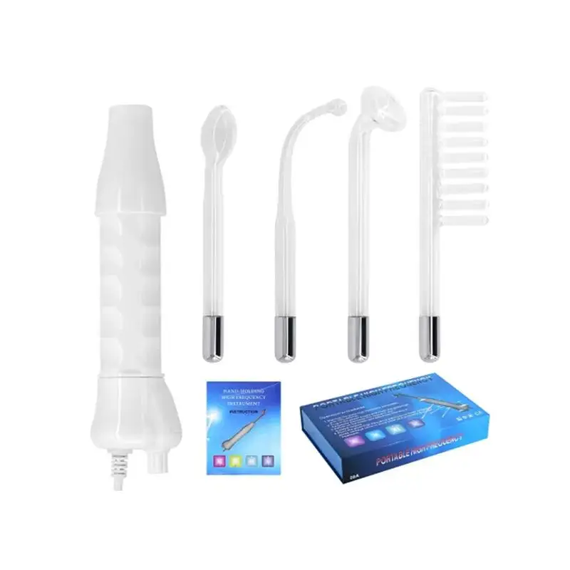 Handheld Acne Treatment Facial Lift Skin Tightening 4 in 1 High Frequency Skin Therapy Machine Skin Therapy Wand