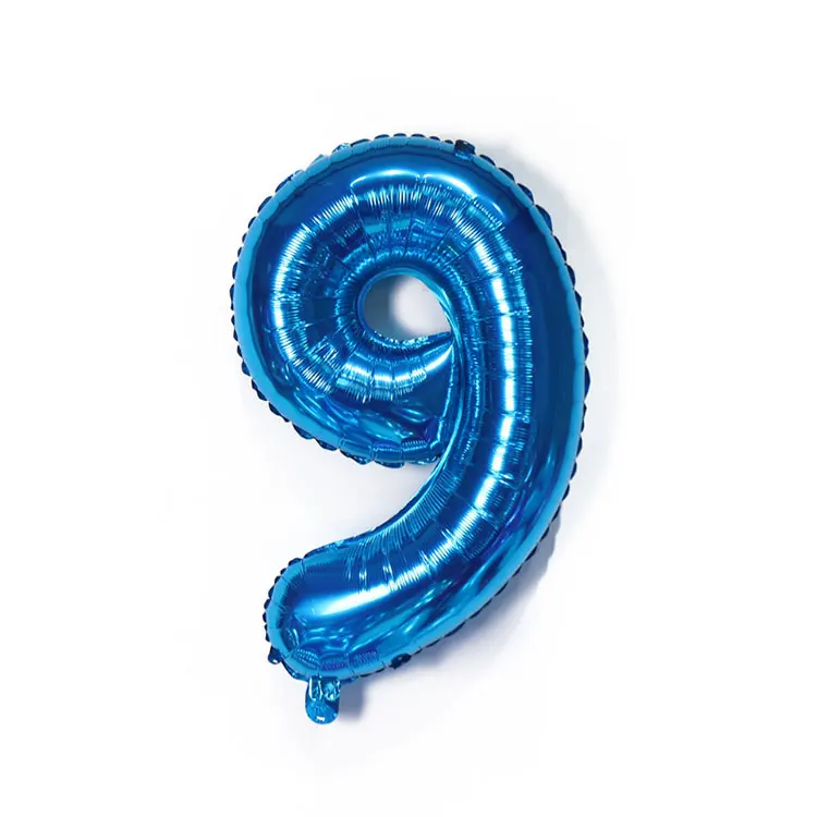 16' Number Balloons Baby Shower Helium Foil Ballon Gold Silver Pink Blue Digit Birthday Party Wedding Balloon
