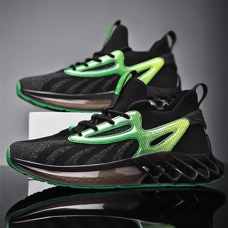 OEM high quality high bounce reflex fly woven TPU popcorn blade sole tide shoes custom customized