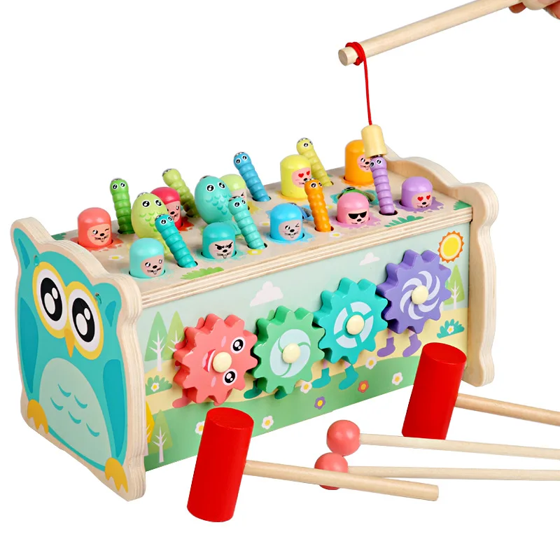 Multi-functional early education owl whack-a-mole tapping and tapping action training concentration toy