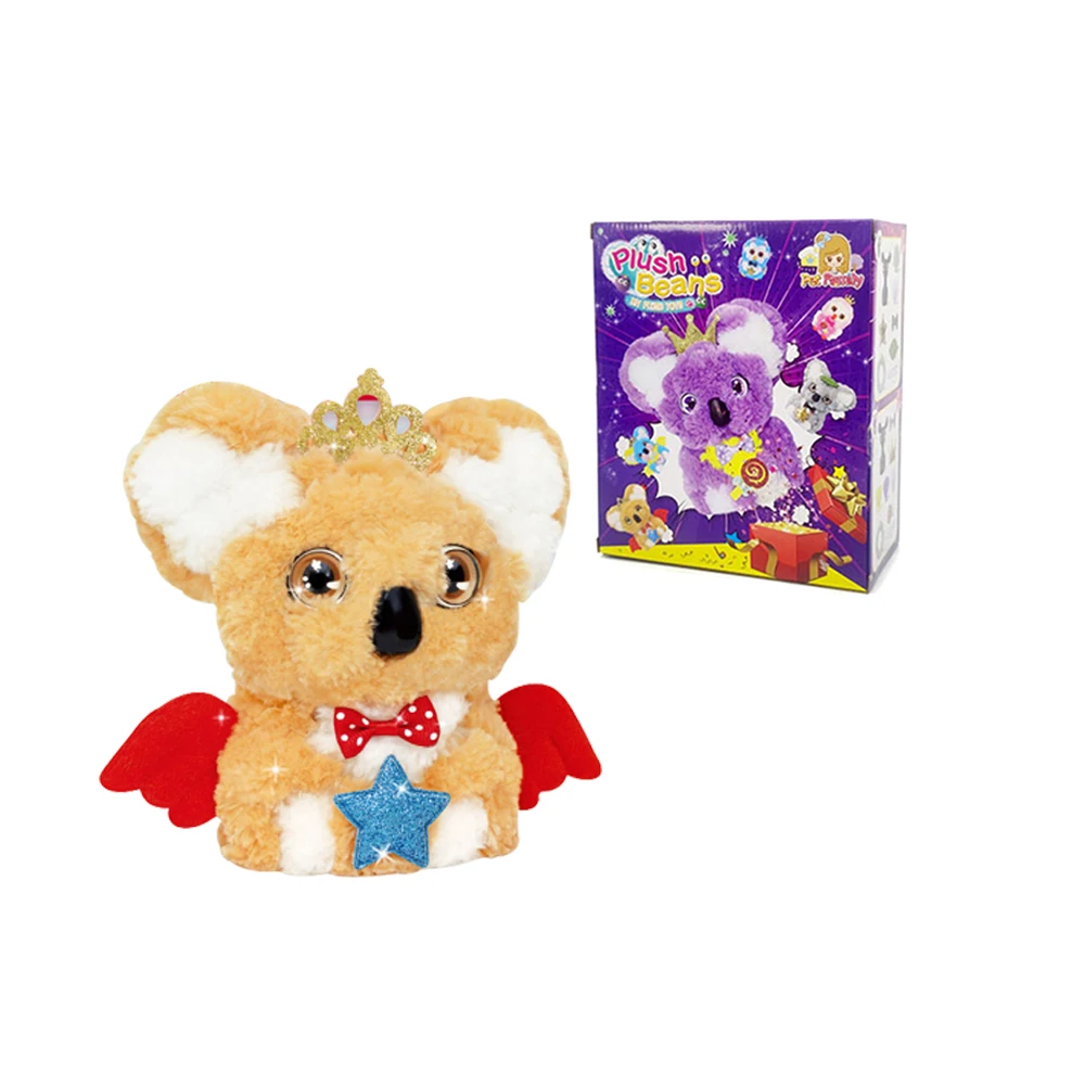 Kids Crafting Kit Glue Plush DIY Cute Pet Handmade Gifts DIY Assembly Toys For Girls Felt Craft Kits