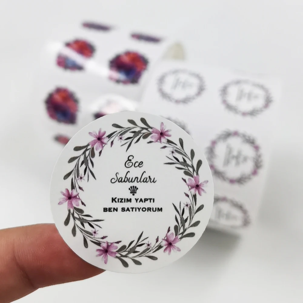 Professional Manufactory Wholesale Custom Private Business Labels Printing Round Sticker Rolls With Logo